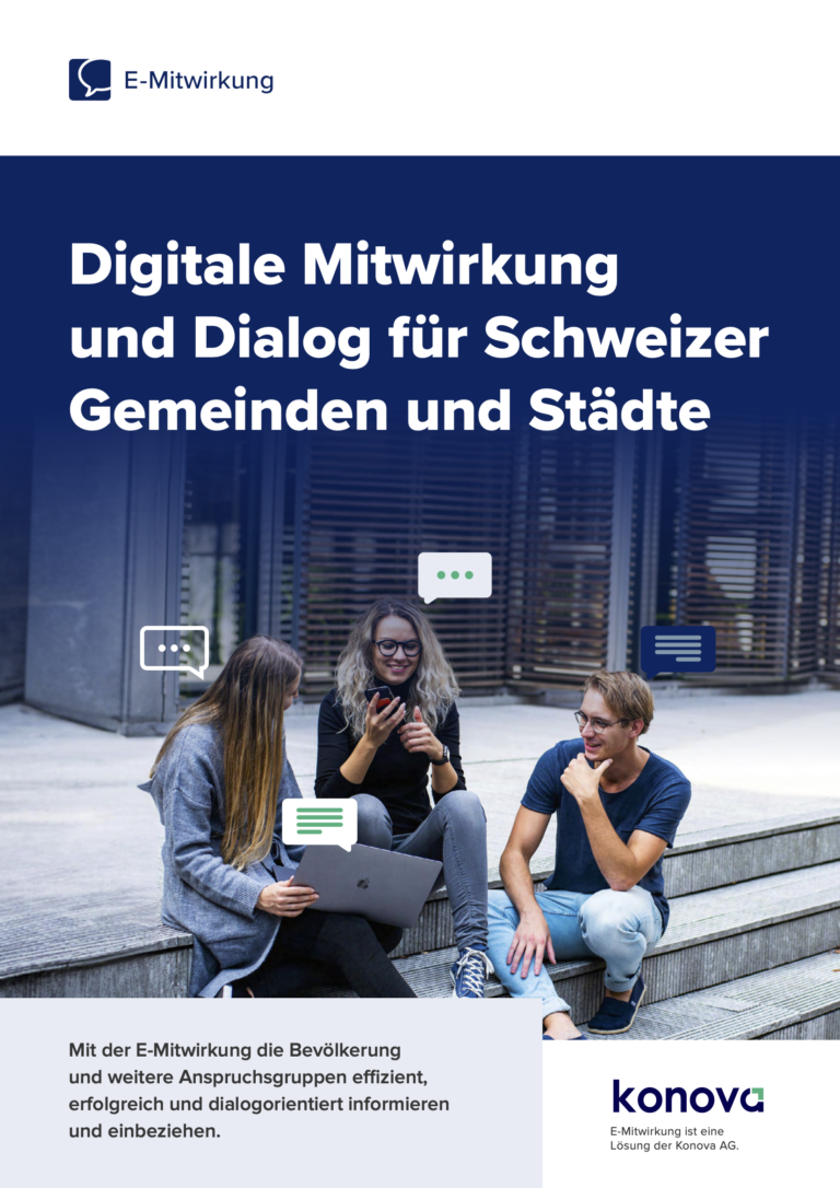 Broschüre «Digitale Mitwirkung und Dialog für Schweizer Gemeinden und Städte»